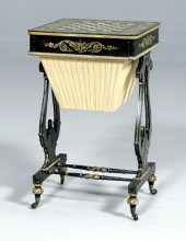Fine Regency penwork gaming ta