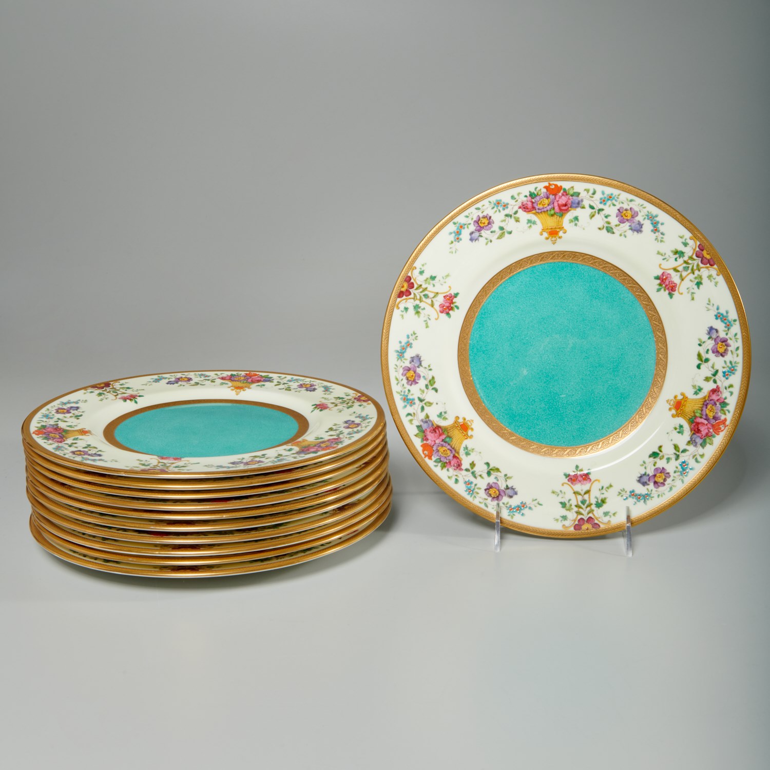 FINE SET (11) WEDGWOOD GILT