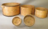 FINE SET OF 5 GRADUATED OAK GR