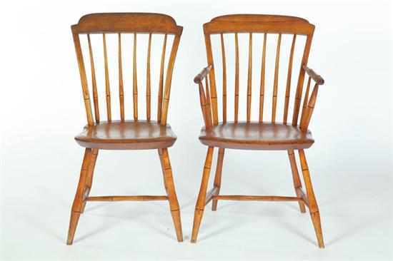 FINE SET OF SIX BAMBOO WINDSOR