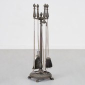 FINE SET VICTORIAN BRONZE FIRE