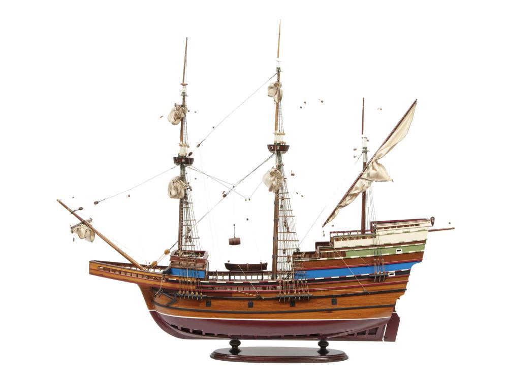 FINE SHIP MODEL OF THE MAYFLOWER BY