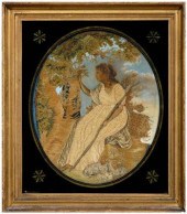 Fine silk needlework, shepherd