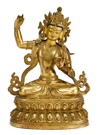 Fine Sino-Tibetan gilt bronze model