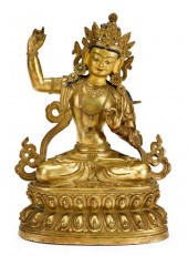 Fine Sino-Tibetan gilt bronze