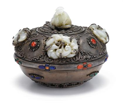 Fine Sino-Tibetan silver, stone and