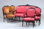 Fine Six-Piece Rococo Revival