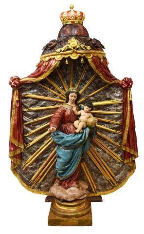 FINE SPANISH MADONNA & CHILD
