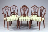 Fine Suite of Six Hepplewhite-