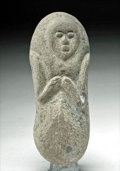 FINE TAINO CARVED STONE ZEMI F