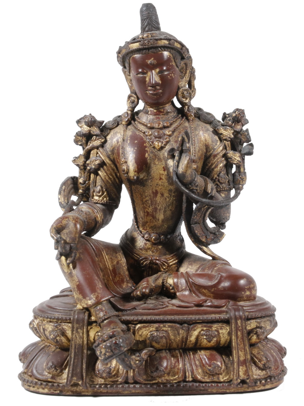 FINE THAI CINNABAR FIGURE OF