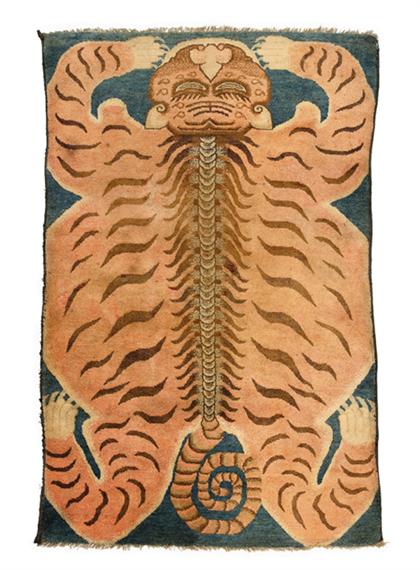 Fine Tibetan 'tiger' rug  19th