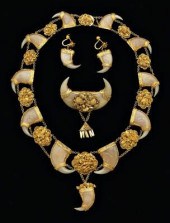 Fine tiger claw jewelry suite,