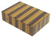 FINE TIGER'S EYE HINGED TABLE