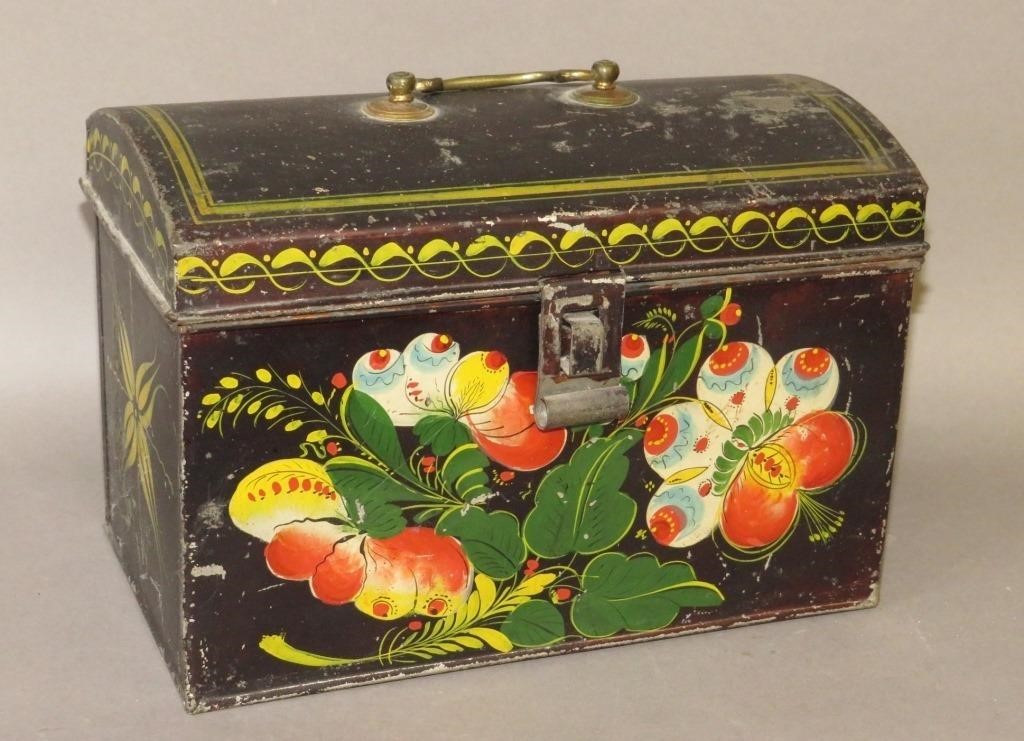 FINE TOLEWARE DOMED TOP BOX WITH