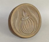 FINE TWO-PART CARVED MAPLE PIN