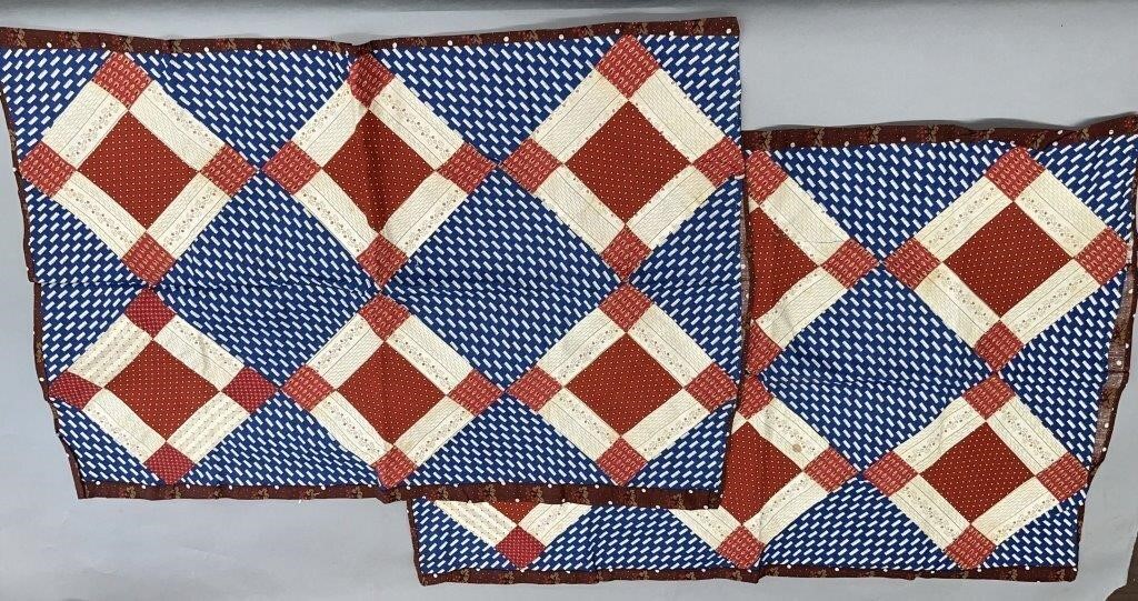 FINE VIBRANT PAIR OF 9 PATCH