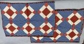 FINE VIBRANT PAIR OF 9 PATCH V
