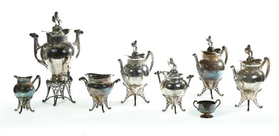 FINE VICTORIAN SILVER PLATE TEA AND