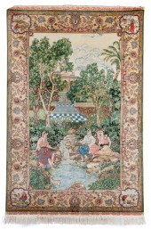 FINE VINTAGE SILK PERSIAN PICT