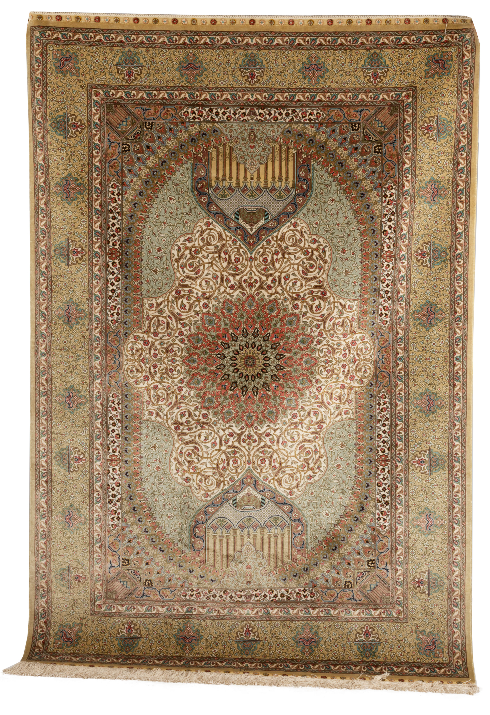 FINE VINTAGE SILK PERSIAN RUG