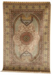 FINE VINTAGE SILK PERSIAN RUG