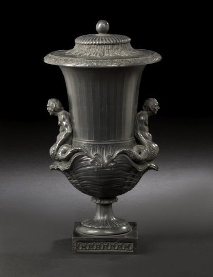 Fine Wedgwood Black Basalt Vase and