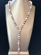 FINE WHITE AND PINK CULTURED P