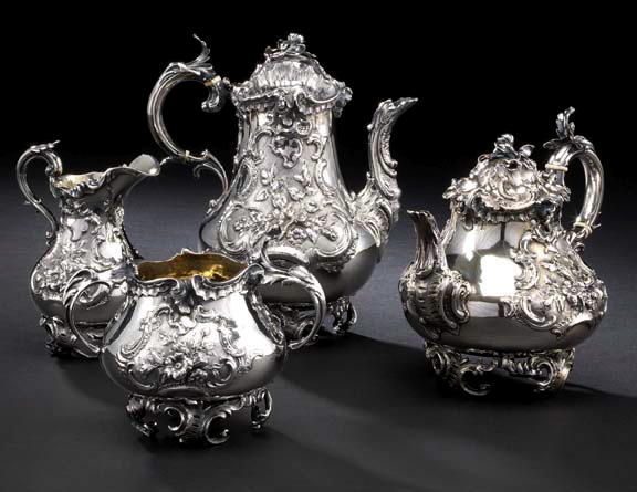 Fine William IV Four-Piece Sterling