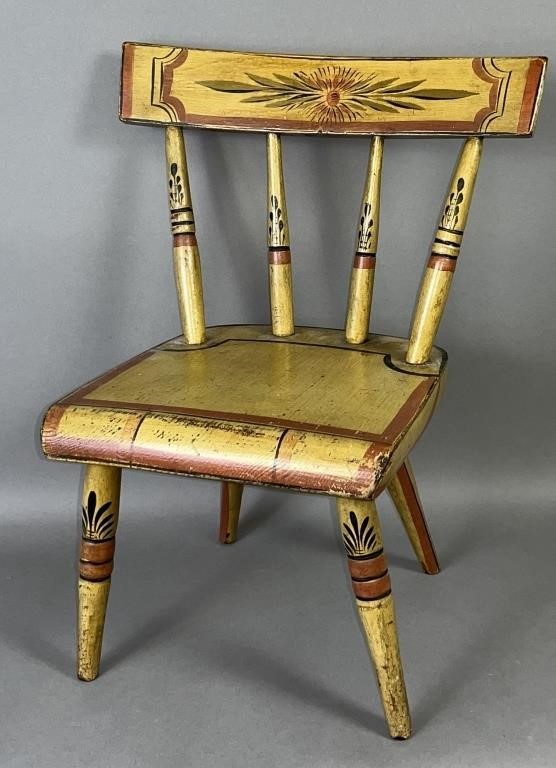 FINE YELLOW PAINTED LATE SHERATON