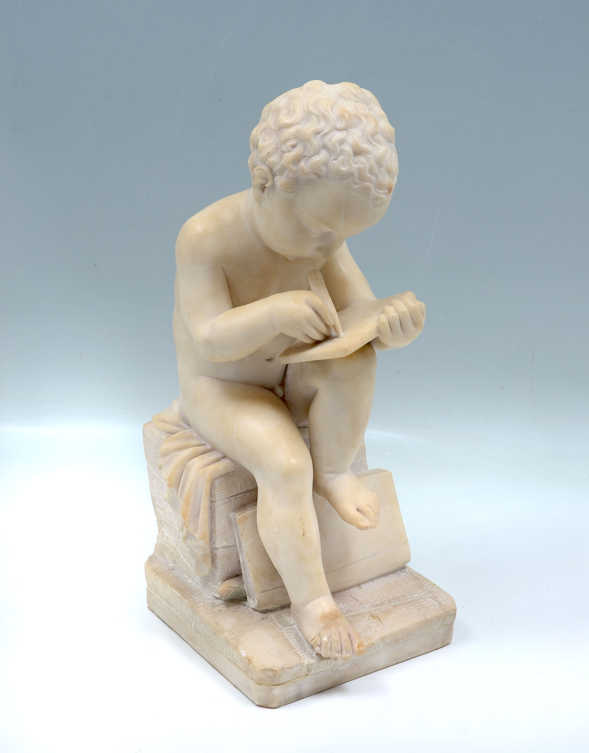 FINELY CARVED FIGURAL MARBLE