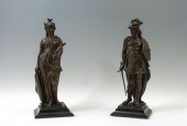 FINELY CAST BRONZE FIGURES OF