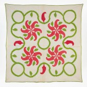 FINELY QUILTED FEATHER AND OAK