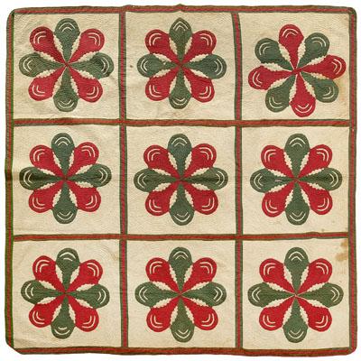 Finely stitched Georgia quilt, nine