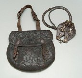 Finely tooled leather saddleba