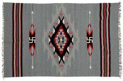 Finely woven Rio Grande rug,