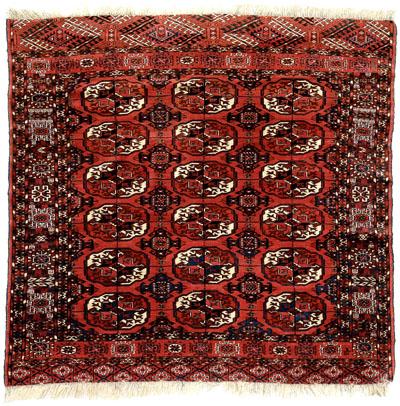Finely woven Turkoman rug,