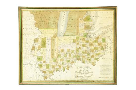 FINLEY'S MAP OF THE MIDWEST.  Map
