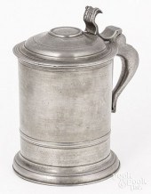 FINNISH PEWTER TANKARD, MID 19