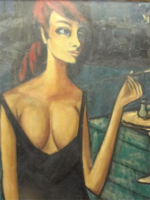 FINOS. Oil on Canvas "Noche" Lady
