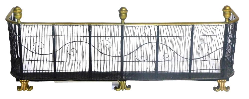 FIRE FENDER, BRASS RAIL WITH