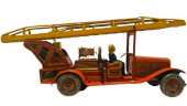 FIRE LADDER TRUCK TIN TOY - GE