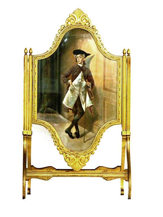 Fire screen late 19th/early 20th C.