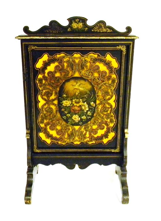 Fire screen  oblong wooden