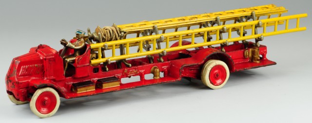 FIRE TRUCK Arcade cast iron open