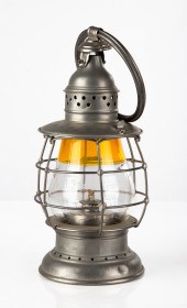 FIREMAN LANTERN WITH ENGRAVED