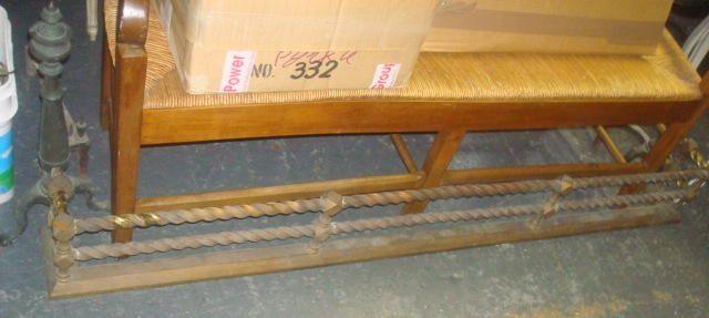 Fireplace Andirons and Rail. From a