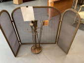 FIREPLACE FENDER AND TOOL SET,