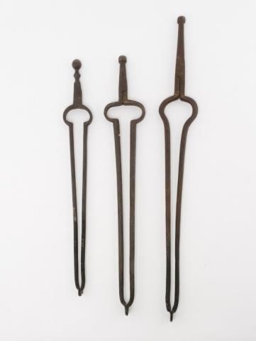 FIREPLACE TONGS, 19TH CENTURYA