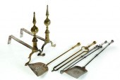FIREPLACE TOOLS AND ANDIRONS.
